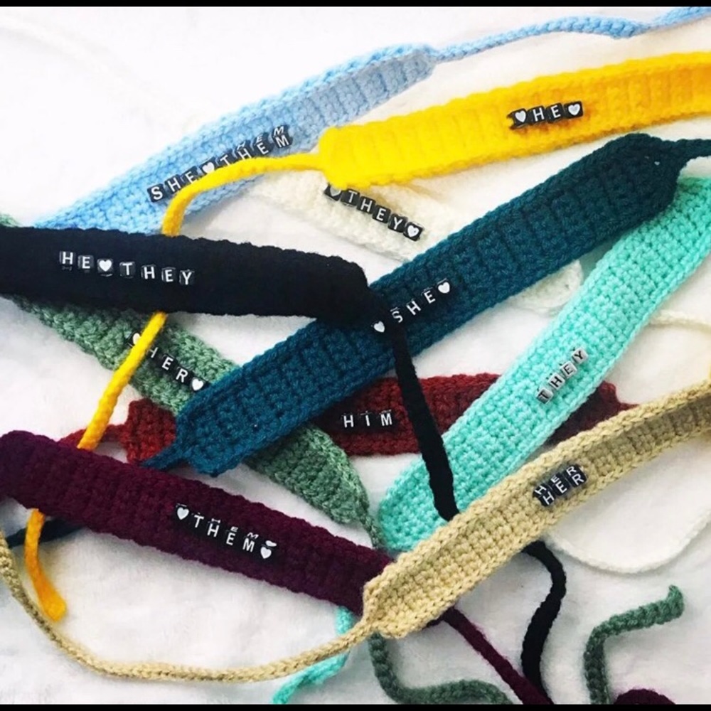 Handmade Pronoun Necklace/Bracelet